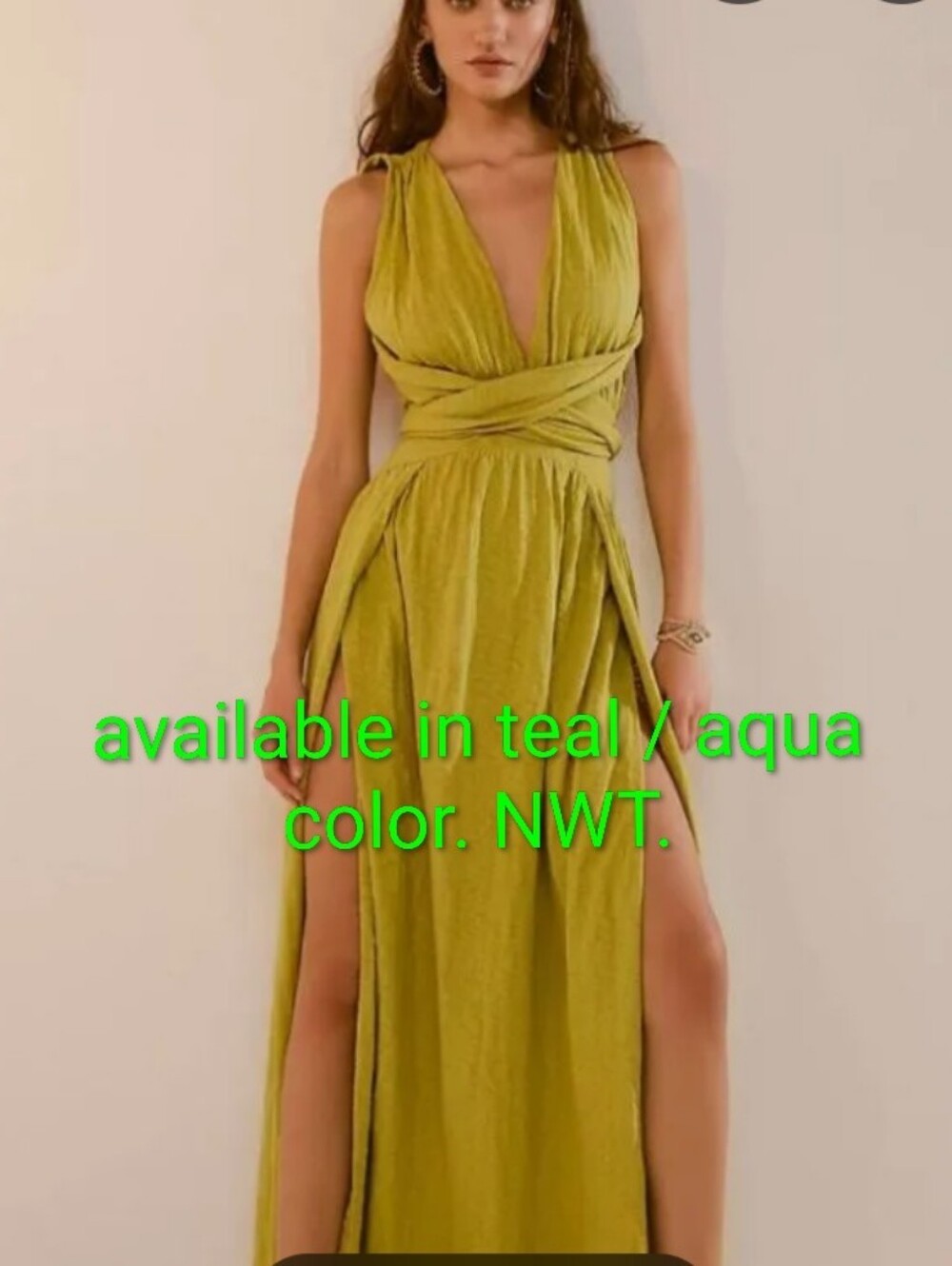 NWT FP Beach x free-est Selena Maxi Dress In Teal / Aqua ⭐⭐⭐⭐⭐ Reviews